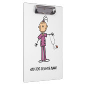 Brunette Vrouw Nurse 2 klembord (Rechts)