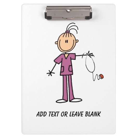 Brunette Vrouw Nurse 2 klembord (Voorkant)