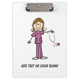 Brunette Vrouw Nurse Clipboard Klembord