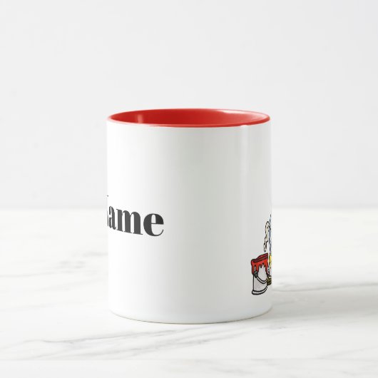 Brunette Vrouw Painter Name Mok (Midden)