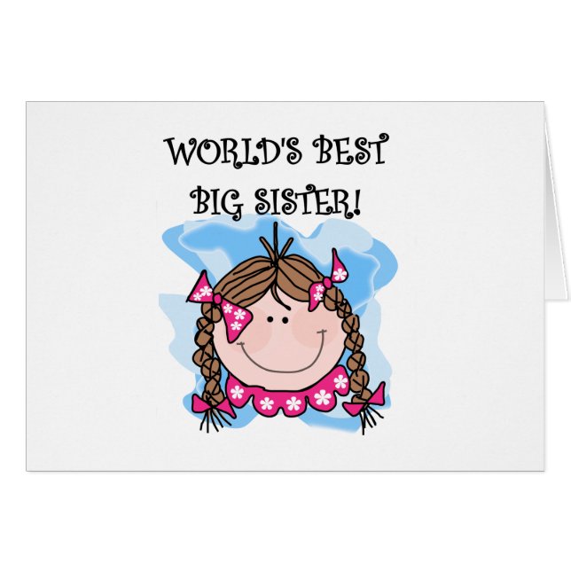 Brunette World's Best Big Sister (Voorkant Horizontaal)