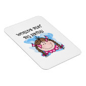 Brunette World's Best Big Sister Gifts Magneet (Rechterzijde)