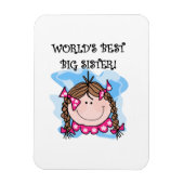 Brunette World's Best Big Sister Gifts Magneet (Verticaal)