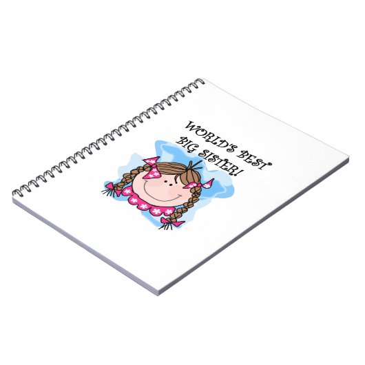 Brunette World's Best Big Sister Gifts Notitieboek (Linkerzijde)