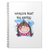 Brunette World's Best Big Sister Gifts Notitieboek (Voorkant)