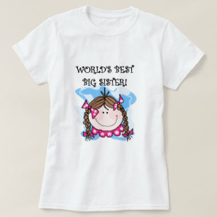 Brunette World's Best Big Sister Tshirts and Gifts