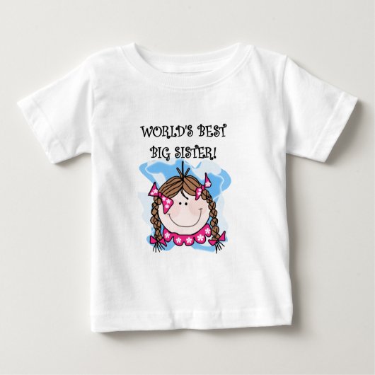 Brunette World's Best Big Sister Tshirts and Gifts (Voorkant)