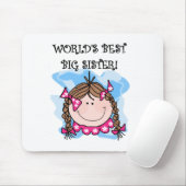 Brunette World's Best Big Sister Tshirts and Gifts Muismat (Met muis)