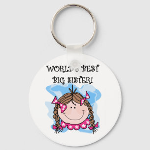 Brunette World's Best Big Sister Tshirts and Gifts Sleutelhanger
