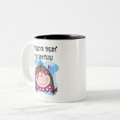 Brunette World's Best Big Sister Tweekleurige Koffiemok (Voorkant links)