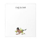 Brunette Zeemeermin Met Zeester Notitieblok (Voorkant)