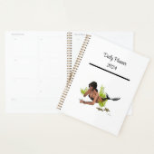 brunette zeemeermin met zeesterren dagelijkse plan planner (Display)