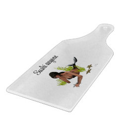 Brunette Zeemeermin Zeester Paddle Snijplank
