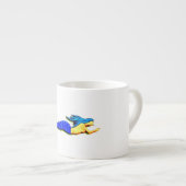 brunette zwemmermaïde espresso kop (Voorkant rechts)