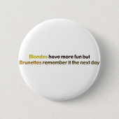 Brunettes&BlondesBumperStik Ronde Button 5,7 Cm (Voorkant)