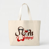Brunettes in Bikinis - Meisjes Weekend Fun! Grote Tote Bag (Voorkant)