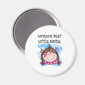 Brunettte Best Little Sister Magneet (Voorkant / Achterkant)