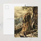 “Brunhilde Dazed and Alarmed” door Arthur Rackham Briefkaart (Voorkant / Achterkant)