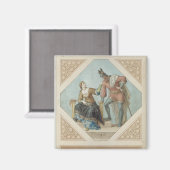 Brunhilde en Hagen, illustratie voor 'The Niebelu' Magneet (Voorkant / Achterkant)