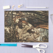“Brunhilde leidt haar paard” door Arthur Rackham Tissuepapier (Craft)