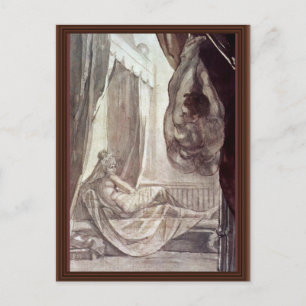 Brunhilde Observed Gunther, door Füssli Johann Hei Briefkaart