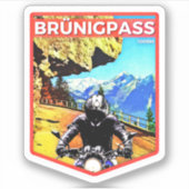 Brünigpass - Alpenpässe Zwitserland Alpenpas Sticker (Voorkant)
