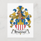 Brunner Family Crest Briefkaart (Voorkant)