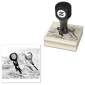 Brunner Pouter Pigeons Rubberstempel (Gestempeld)