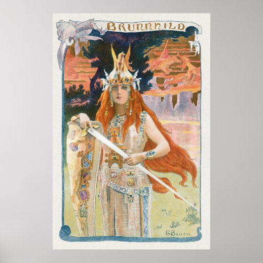 Brunnhild L'Estampe Moderne door Gaston Bussière Poster (Voorkant)