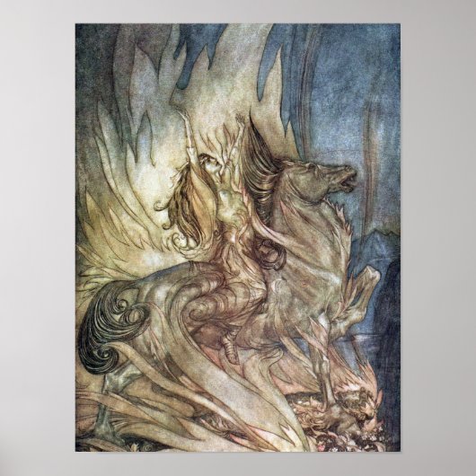 Brünnhilde en de brandstapel van Siegfried Poster (Voorkant)