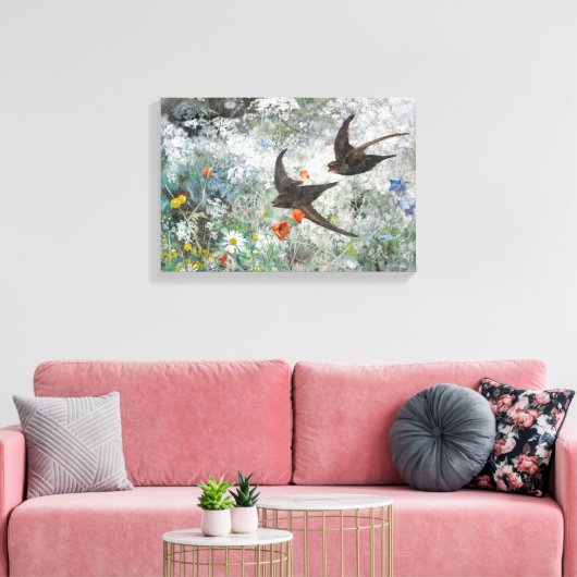 Bruno Andreas Liljefors  Common Swifts Canvas Afdruk (Insitu (Woonkamer))