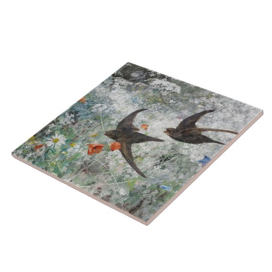 Bruno Andreas Liljefors  Common Swifts Tegeltje (Zijkant)