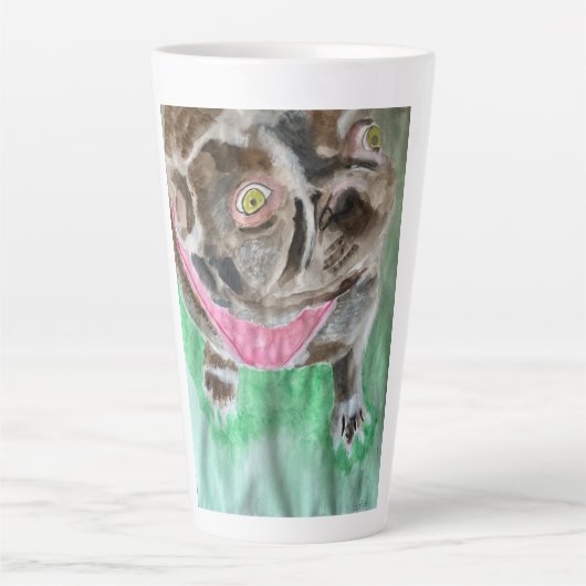 Bruno de bulldog latte mok (Voorkant)