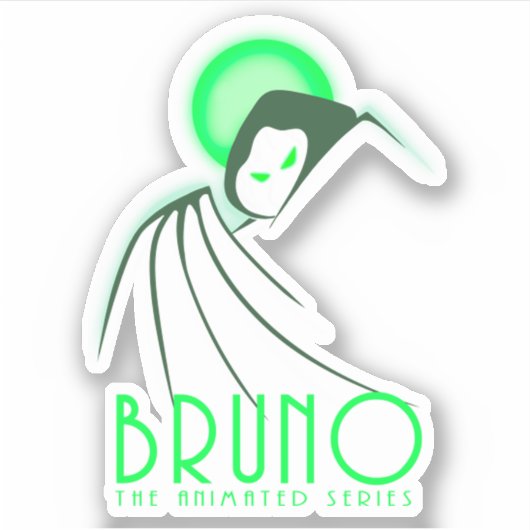 Bruno de geanimeerde reeks sticker (Voorkant)