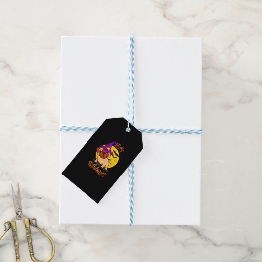 Bruno de Witchy Franse Bulldog Cadeaulabel (Met Touw)