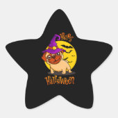 Bruno de Witchy Franse Bulldog Ster Sticker (Voorkant)