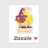 Bruno de Witchy Franse Bulldog Sticker (Vel)