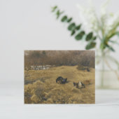 Bruno Liljefors - Black Grouse Display Briefkaart (Staand voorkant)
