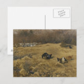 Bruno Liljefors - Black Grouse Display Briefkaart (Voorkant / Achterkant)