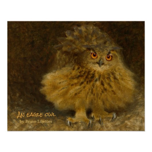 Bruno Liljefors Eagle-owl 1905 CC1176 Wildlife Perfect Poster (Voorkant)