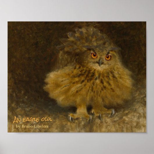 Bruno Liljefors Eagle owl CC0294 Wildlife Poster (Voorkant)