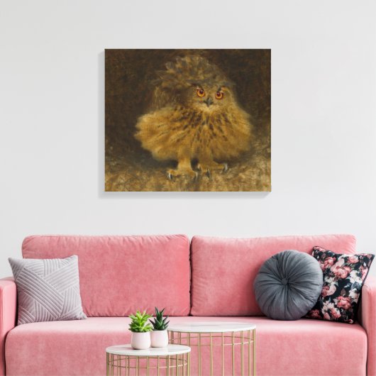 Bruno Liljefors Eagle owl CC0482 Wildlife Canvas Afdruk (Insitu (Woonkamer))