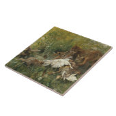 Bruno Liljefors - Een Fox-familie Tegeltje (Zijkant)