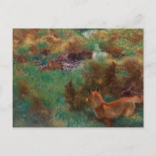Bruno Liljefors - Fox Stalking Wild Ducks Briefkaart