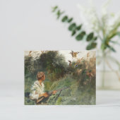 Bruno Liljefors - Hunter en Mallards Briefkaart (Staand voorkant)