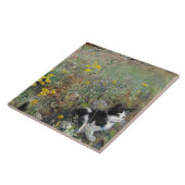 Bruno Liljefors - Kat op Flowerbed Tegeltje (Zijkant)