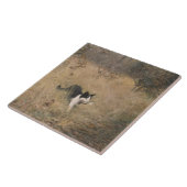 Bruno Liljefors - Kattenjacht Tegeltje (Zijkant)