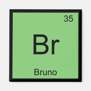 Bruno Naam Chemie Element Periodiek Systeem Magneet