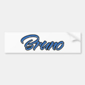 Bruno Name blue Aufkleber Sticker Autoaufkleber (Voorkant)