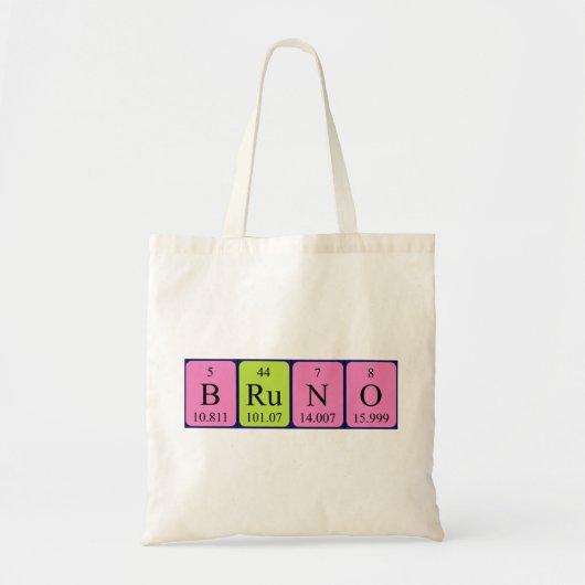 Bruno periodieke table name canvas tas (Voorkant)